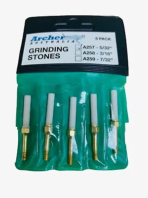 5-PACK CHAINSAW SHARPENING STONE 5/32  THREADED GRANBERG FOR 3/8LP Low-pro CHAIN • $15.98