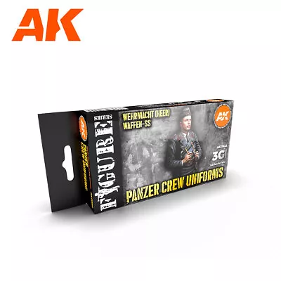 AK Interactive Figure Series: Panzer Crew Black Uniforms Set Acrylic Paint Set 3 • $31.99