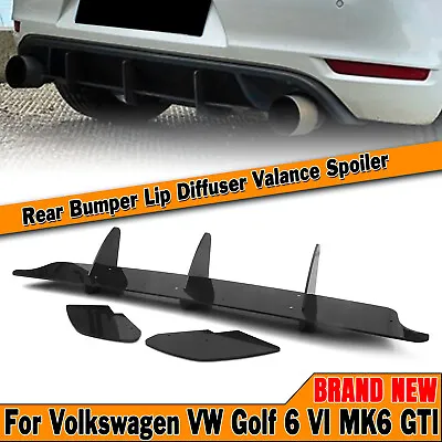Rear Bumper Lip Diffuser Valance Spoiler Set For Volkswagen VW Golf 6 VI MK6 GTI • $60.68