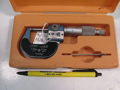 SB262E MITUOYO MICROMETER MODEL 159-101 0-25mm RANGE WITH  .001  DIGITAL READOUT • $84.95