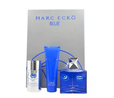 Marc Ecko Blue 3.4 Oz Edt Spray 3 Piece Gift Set For Men  • $29.99