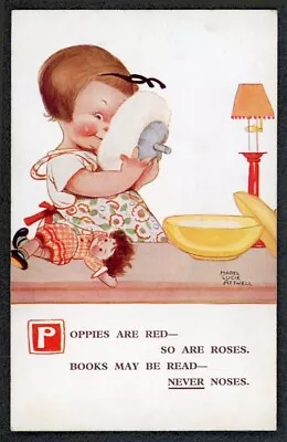 Mabel Lucie Attwell Children’s Artist Poppies Are Red So Are Roses Girl & Doll • £6