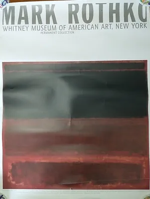 Mark Rothko  Four Darks In Red  Whitney Museum Of Art Poster Print 1998 31x24 • $100