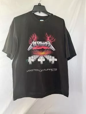 Metallica Vintage 1994 Master Of Puppets Pacific Sports Tag T-Shirt Black XL • $110