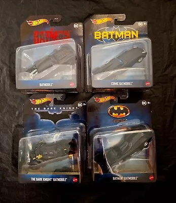 Hot Wheels - 1/50 Scale(COMIC-BATMAN-THE DARK NIGHT-BATMOBILE) SET OF 4 FREE SPG • $39.95