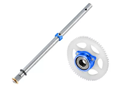 Titanium Main Shaft/CNC Delrin Main Gear/Auto-Rotation Hub(BLUE) -BLADE MCPX BL • $37.99