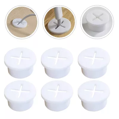 Cable Management Silicone Cable Hole Cover Wall Grommets Cables Cord Cover • £5.69