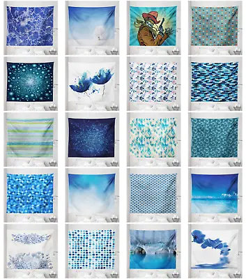 Ambesonne Blue Print Microfiber Tapestry Wall Hanging Decor In 5 Sizes • $13.99