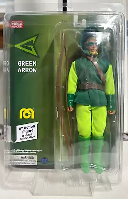 MEGO Heroes GREEN ARROW  8  Action Figure 26 Pt Articulation #63098 MOC W CASE • $27.99