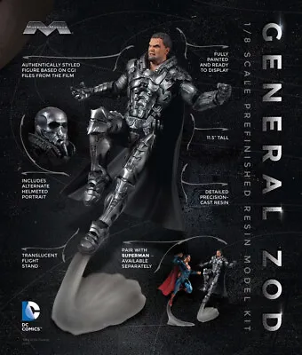 Superman Man Of Steel General Zod Pre-Assembled 1:8 Scale Resin Display Moebius • $89.95