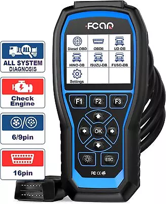 $199 • Buy FCAR F506 Heavy Duty Truck Full System Code Reader OBD Diesel Scanner Diagnostic