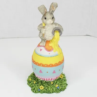 Charming Tails 89409 Giftware By Silvestri Easter Egg Trinket Box Bunny Lid • £33.25