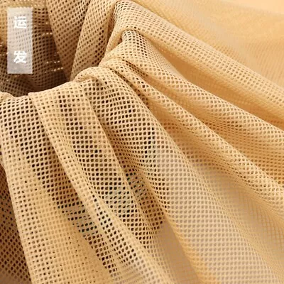 Hollow Mesh Fabric By Meter Lightweight Lining Material Mosquito Net DIY Sewing • £12.37