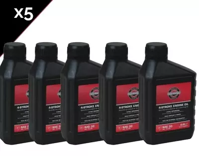 X5 Briggs & Stratton 100005E 4-Stroke Lawn Mower Engine Oil 0.6L SAE30 3L • £29.99