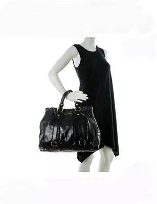 Miu Miu Vitello Lux Tote Black Leather Handbag By Prada  • $299.99