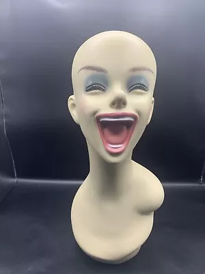 Cool Laughing Lady Mannequin Head  Display For Wigs Hats Jewelry • $79.99
