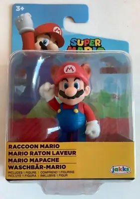 NEW Jakks 40117 World Of Nintendo Super Mario 2.5  RACCOON MARIO Mini-Figure • $11.35