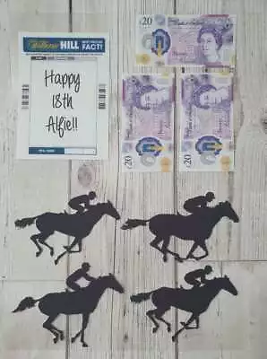 Silhouette Race Horses / Betting / Money Edible Icing Images /uncut Or Pre-cut • £8.50