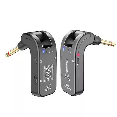 2.4G Wireless Guitar System Transmitter Receiver Rechargeable 4 Channels C6K0 • $26.28