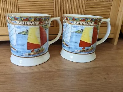 A Pair Of Queens Fine Bone China Sailing Mugs • £12