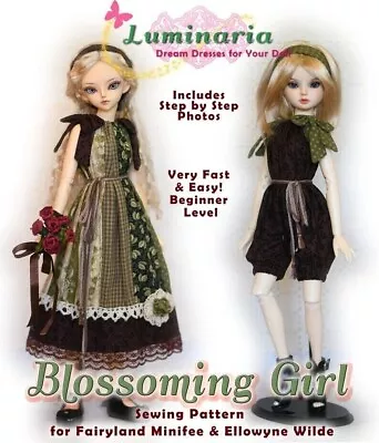 BJD Doll Clothes Pattern For 16  Fairyland Minifee Ellowyne Wilde Slim MSD Dress • $8.99