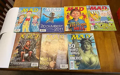 Lot Of 7 Mad Magazines #517 October 2012520 April 2013513 Feb 2012522 Sept 20 • $65.99