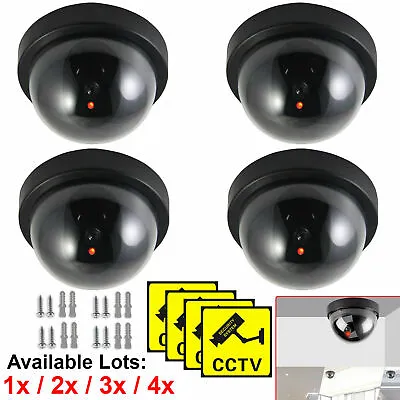 £7.49 • Buy Dummy Cctv Camera Security Dome Surveillance Cam Fake Ir Led Flashing Light