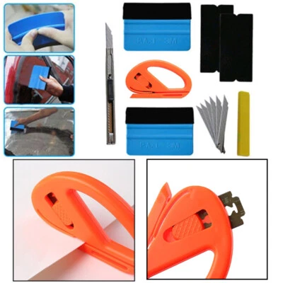 £7.45 • Buy Car Wrap Vinyl Tools 6 Film Wrapping Carbon Fibre Felt Squeegee Safety Kit