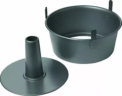 Chicago Metallic Professional 2-Piece 9.5-Inch Angel Food Cake Pan With Feet X • $30.17