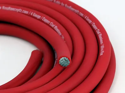 KnuKonceptz KCA RED Ultra Flex TRUE AWG 4 Gauge Battery Power Wire Cable 20Ft • $17.80