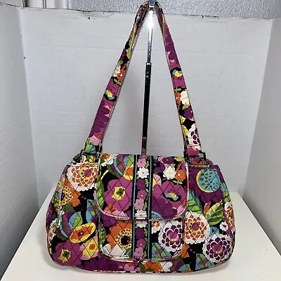 Vera Bradley Va Va Bloom Multicolor Floral QuiltedTwo Strap Satchel Shoulder Bag • $19.95