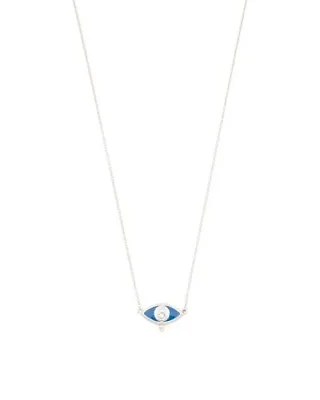 JUDITH RIPKA Sterling Silver Enamel Evil Eye Necklace • $89.99