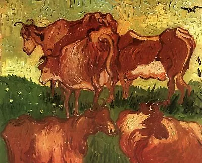 1890 Cows By Vincent Van Gogh Art Painting Print • $7.99