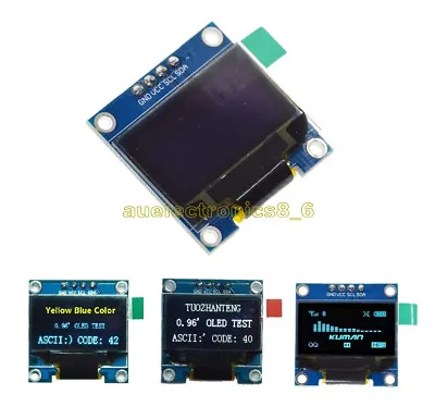 0.96   White Yellow Blue 128X64 OLED I2C IIC Serial LCD LED SSD Display AU • $2.39