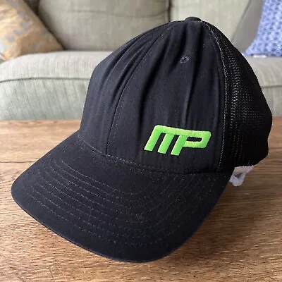 MP MusclePharm Black/Neon Green Trucker Hat Mesh FlexFit • $12.54