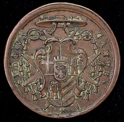 1769 Vatican City Papal States Italy Sede Vacante Medal Copper 28mm • $19.95