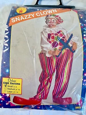 Vintage Rubie's  Snazzy Clown  Child Costume Theater ~ Play ~ Halloween ~ Small • $9.96