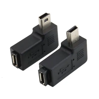 90 Degree Right Left Angle Mini USB Type A Male To Micro USB Female Adapter • $1.49