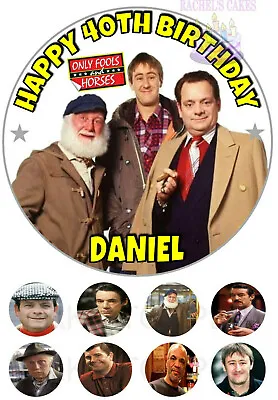 Only Fools And Horses Personalised Edible Birthday Icing Cake Topper & Cupcakes • £4.95