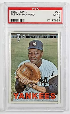 1967 Topps #25 Elston Howard PSA Mint 9 • $175