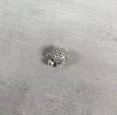 PANDORA Moments Sterling Silver Sparkly Pavé CZ Sea Turtle Charm 791538CZ • £22