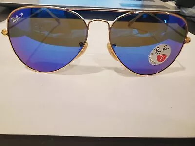 AUTHENTIC Ray Ban RB3025 112/4L 58mm Metal Polarized Mirror 100%UV Made In Italy • $125