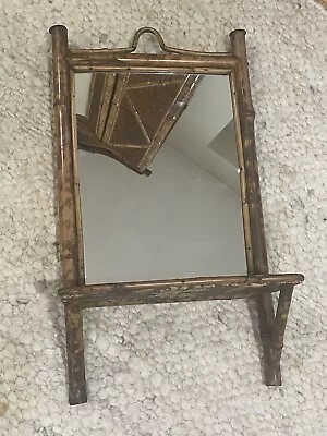 19th Century English Bamboo Wall Mirror • $225