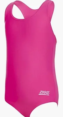 Zoggs Elastomax Baby Child's Swim Suit - Size 1 Age 1 - 2  - Girl - Pink • £8.99