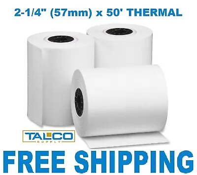 (50) VERIFONE Vx520 (2-1/4  X 50') THERMAL PAPER ROLLS ~FAST PRIORITY SHIPPING~ • $25.99