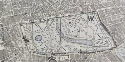 Vintage 1892 LONDON ENGLAND Map 22 X14  Old Antique Original HYDE PARK • $53.26