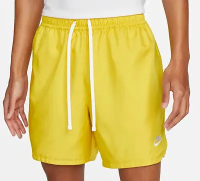 Nike Sportswear Woven Lined Flow Shorts Size L Yellow Mens DM6829-765 • $40.49