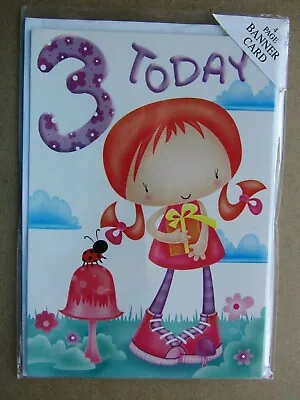 Happy 3rd Birthday Girl Cards. Multiple Designs. Select One Card.  • £1.99