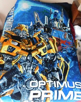 TRANSFORMER FLEECE OPTIMUS PRIME BUMBLE BEE TWIN 62  X 88  Blanket • $42.50