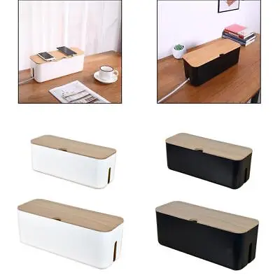 Cable Management Box Case Power Strip Cord Tidy Socket Organizer Keeper • £17.41